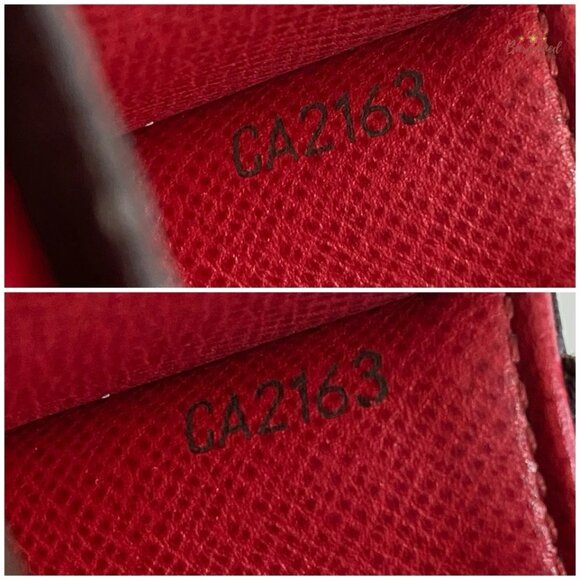 Authentic Louis Vuitton Monogram Canvas Leather Red Emilie Long Wallet CA2163 - Picture 13 of 13